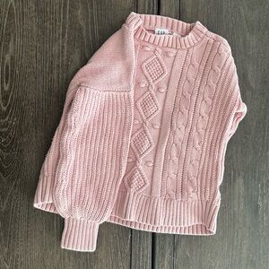 GAP pink cable knit sweater size 6